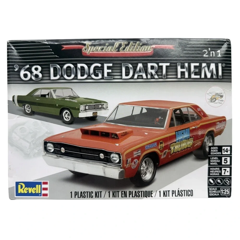 Revell '68 Dodge Dart HEMI 2'n1 1:25 Model Kit #85-4217 Open Box Complete